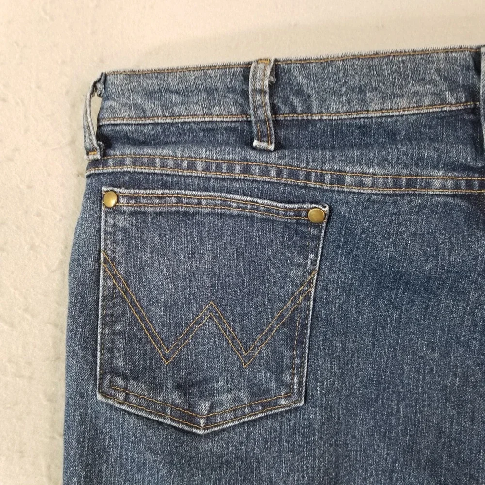 Wrangler jeans men's 40 x 30 Advanced Comfort slim straight Blue denim pants